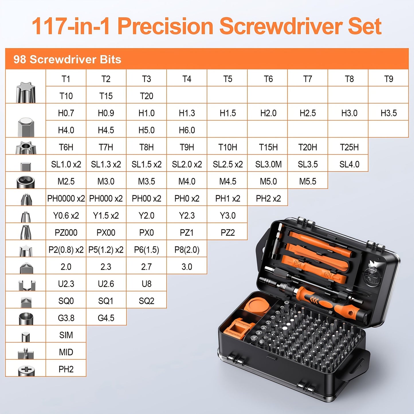 1 Set Mini Repair Tool Kit Compatible for Computer, MacBook, Laptop, Smartphone, Tablet & Glasses Repair - Precision Screwdriver Set with Torx/Triwing Bits & CRV Steel Heads, No Assembly Required for Tech Gadgets, DIY, Travel - electronique val - alain