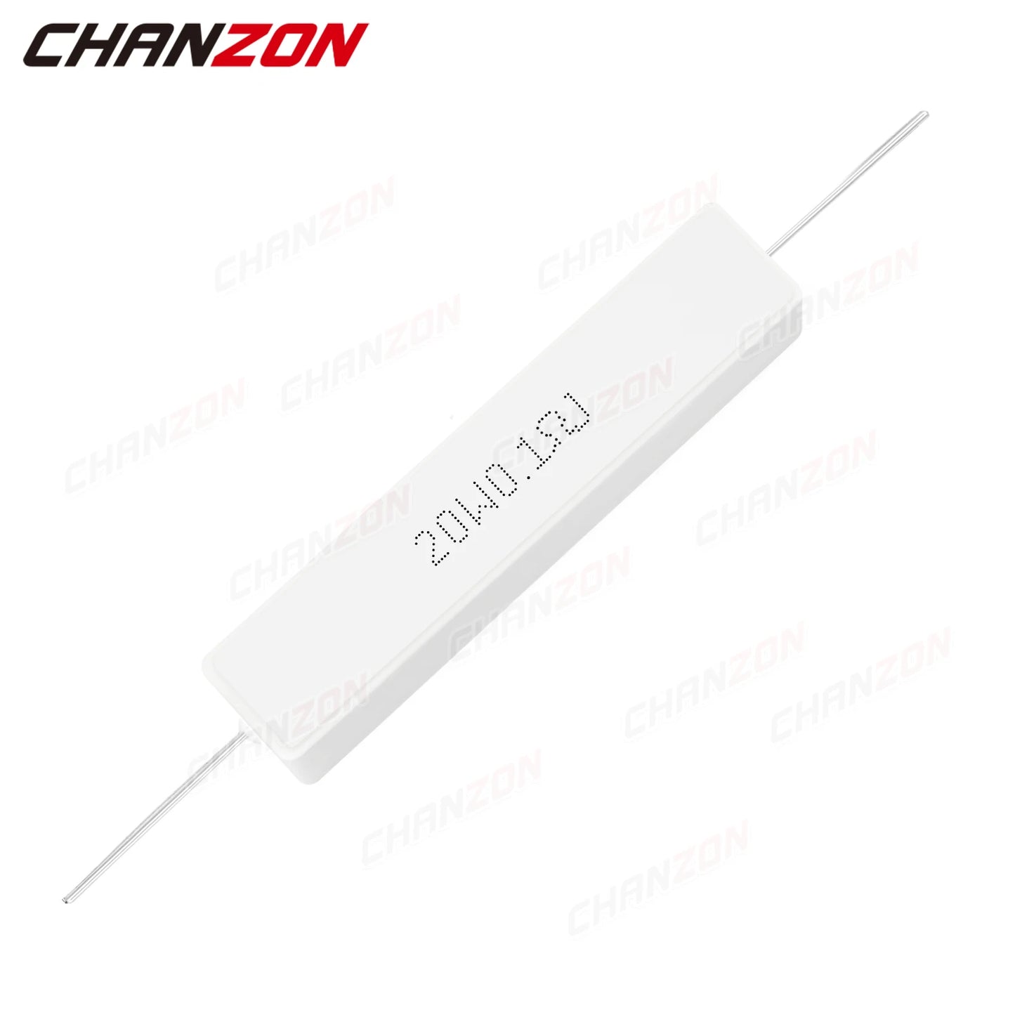 10 pièces 20W 5% résistances bobinées de ciment 0.1 - 20K Ohm 20Watt résistance céramique enroulée de fil fixe inductif 0.33 1 2.5 10 15 2R2