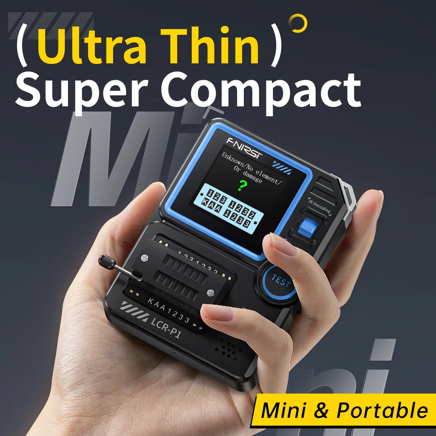 FNIRSI LCR-P1 testeur de Transistor Diode Triode capacité résistance LCR ESR mètre MOSFET NPN PNP SMD testeur multifonction