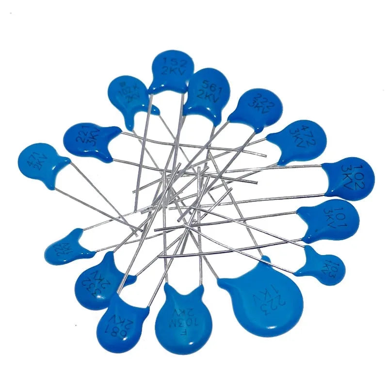 700 pièces, 24 valeurs 0,1nF- 22nF 1KV assortiment de condensateurs céramiques haute tension bleus kit de boîte mixte