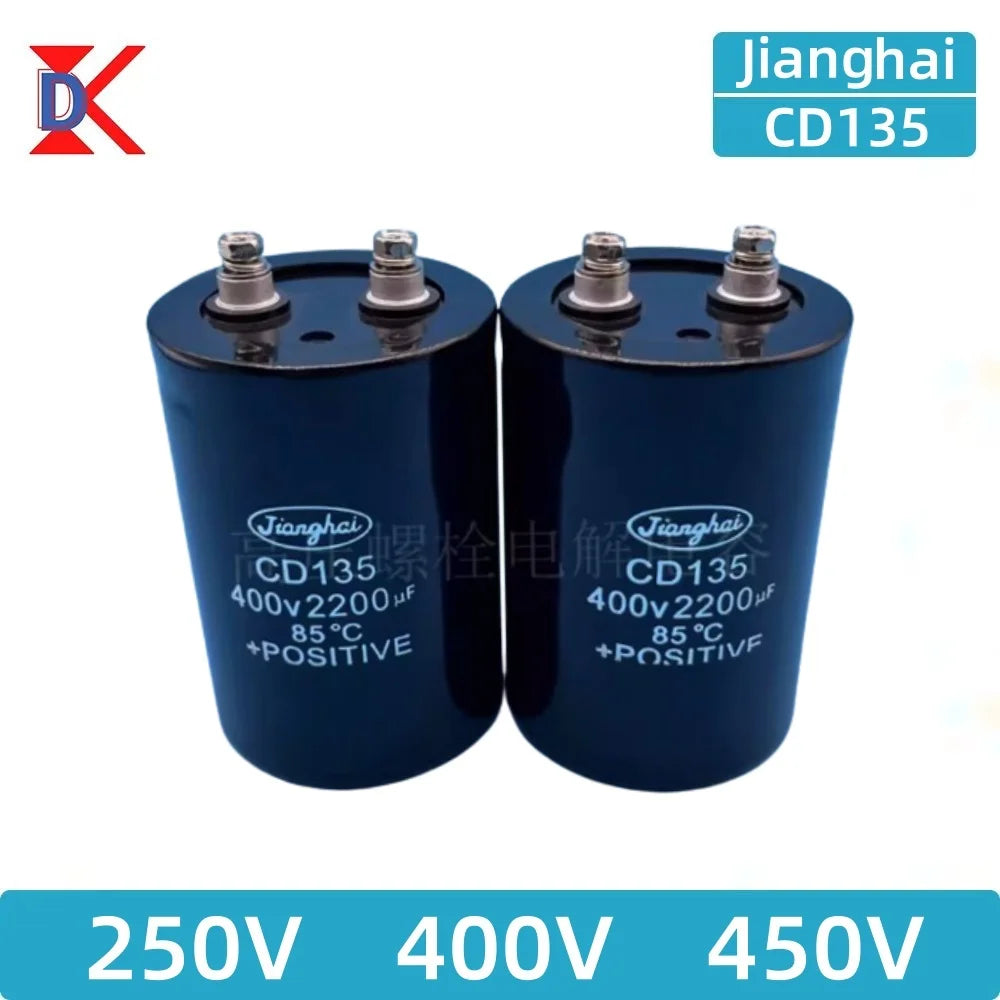 JiangHai-Boulon de puzzles électrolytiques Inverter, 250V, 400V, 450V, 1000UF, 1500UF, 1800UF, 2000UF, 2200UF, 2700UF, 3300UF, 3900UF, 4700UF 5600UF 6800UF 8200UF 10000UF 12000UF 15000UF 22000UF 33000UF