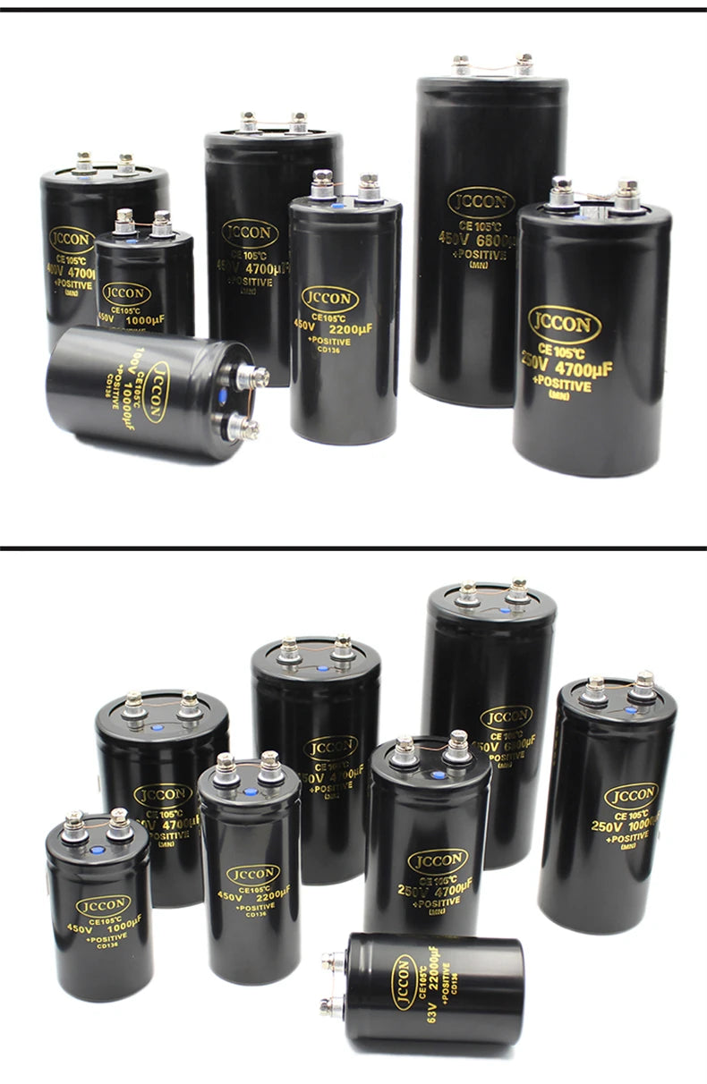 1 pièces 63v 22000uf 63v 47000uf nouveau condensateur à montage sur boulon JCCON adapté aux onduleurs/Machine à souder/grands condensateurs à vis