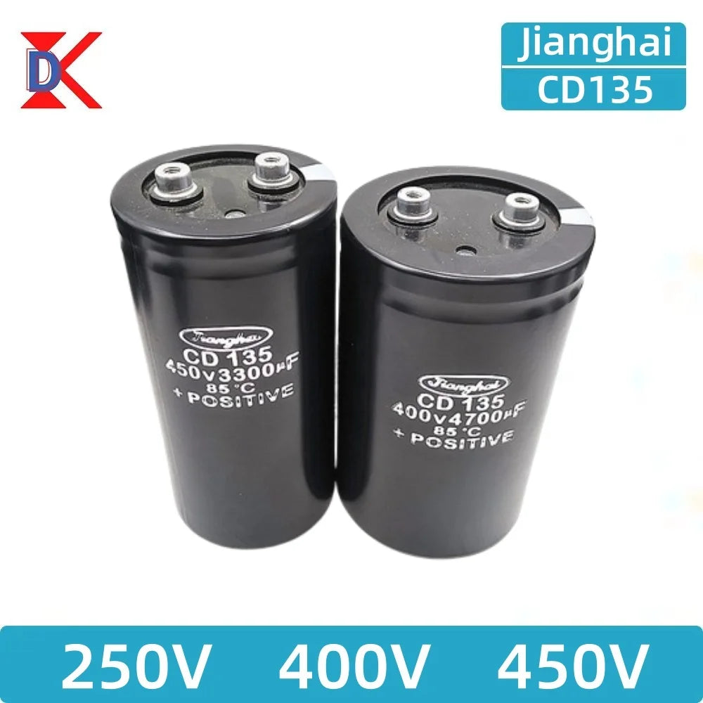 JiangHai-Boulon de puzzles électrolytiques Inverter, 250V, 400V, 450V, 1000UF, 1500UF, 1800UF, 2000UF, 2200UF, 2700UF, 3300UF, 3900UF, 4700UF 5600UF 6800UF 8200UF 10000UF 12000UF 15000UF 22000UF 33000UF