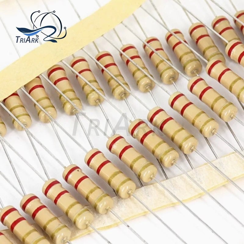 Résistances à Film de carbone 1/2W 5% 0,1r ~ 10M, 100R 220R 1K 1.5K 2.2K 3K 4.7K 10K 22K 47K 100K 1M 100 220 2K 4K7 Ohm, 50 pièces