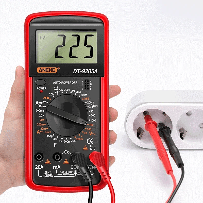 ANENG DT9205A multimètre numérique testeur de Transistor AC/DC compteur de Test électrique NCV professionnel analogique gamme automatique multimètre