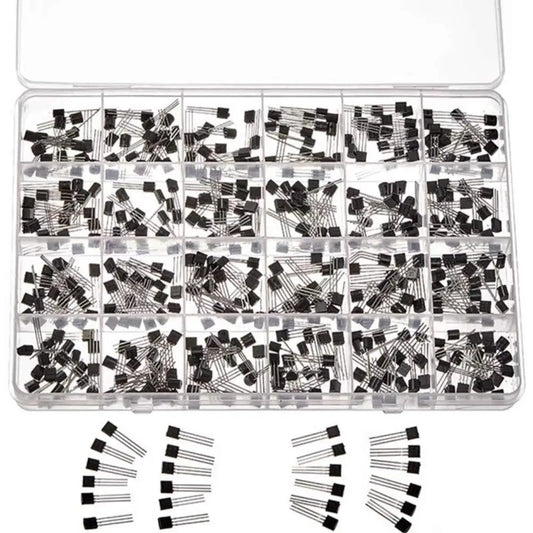 Kit de ul BJT à triode, A1015, BC327, BC337, C1815, S8050, S8850, 2N2222, 2N2907, 2N3904, 2N3906, TO92, PNP, NPN, 480 pièces