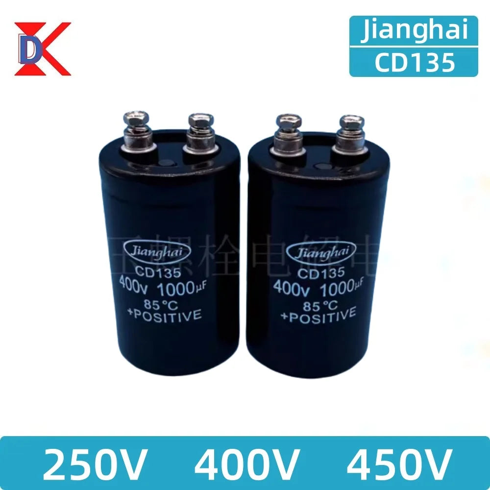 JiangHai-Boulon de puzzles électrolytiques Inverter, 250V, 400V, 450V, 1000UF, 1500UF, 1800UF, 2000UF, 2200UF, 2700UF, 3300UF, 3900UF, 4700UF 5600UF 6800UF 8200UF 10000UF 12000UF 15000UF 22000UF 33000UF