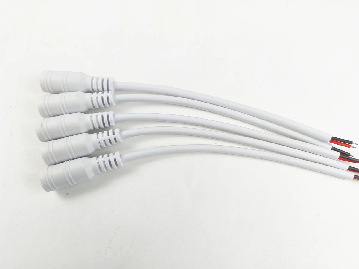 Câble d'Alimentation Mâle et Femelle de 5/10x5.5mm, Connecteur d'Adaptateur Jack pour CCTV, Document Unique 2.1, 3528, Bande Lumineuse LED, 1/5050 Pièces