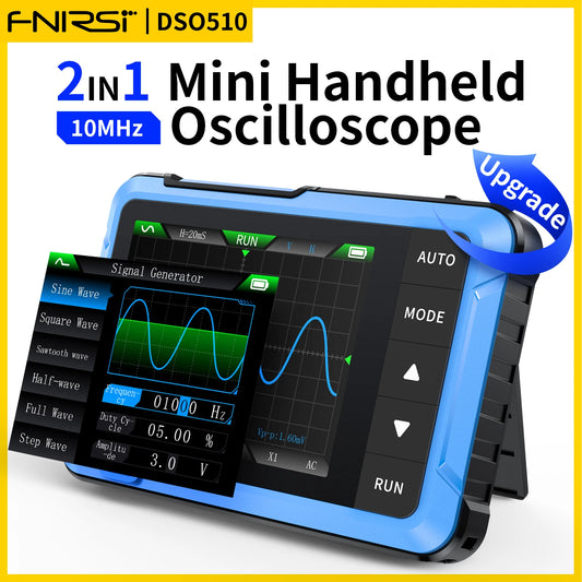 FNIRSI nouveau DSO510 DSO152 DSO153 Mini Oscilloscope numérique portatif 2 en 1 Portable 48 MS/s 10MHz bande passante outil de réparation électronique