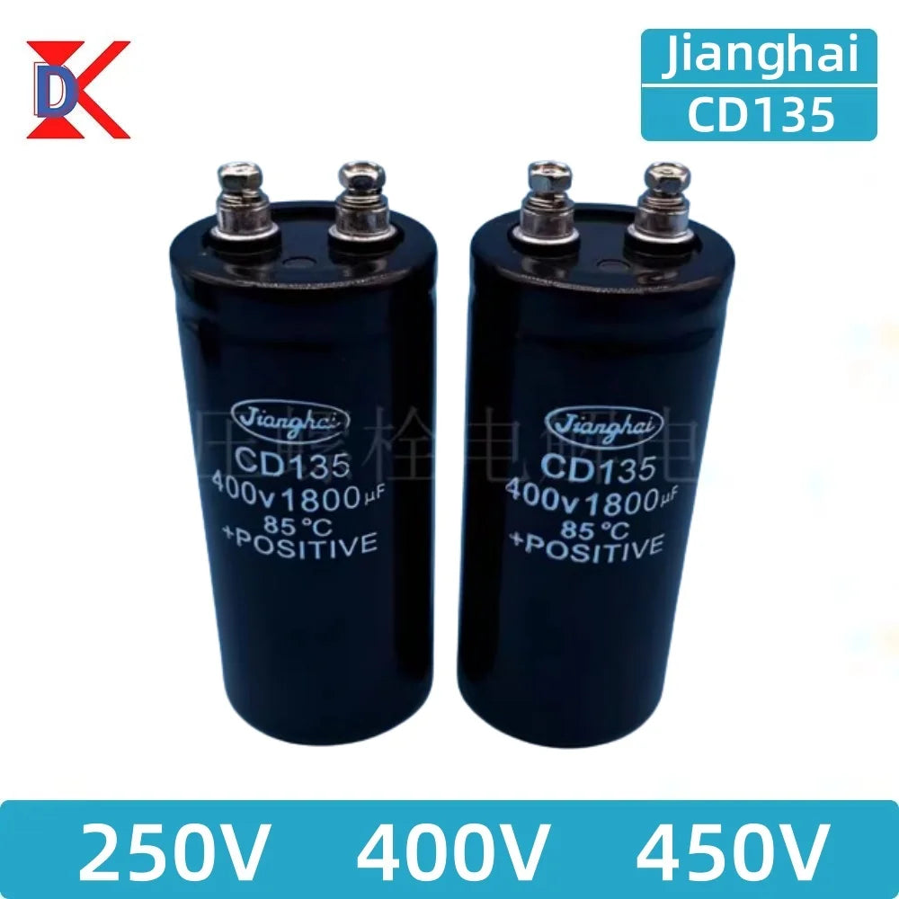 JiangHai-Boulon de puzzles électrolytiques Inverter, 250V, 400V, 450V, 1000UF, 1500UF, 1800UF, 2000UF, 2200UF, 2700UF, 3300UF, 3900UF, 4700UF 5600UF 6800UF 8200UF 10000UF 12000UF 15000UF 22000UF 33000UF