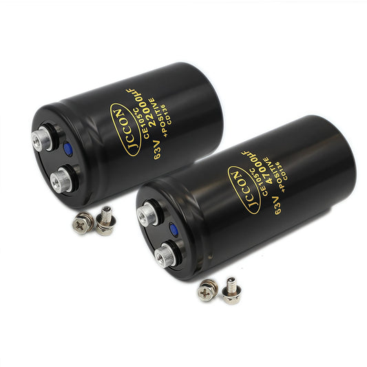 1 pièces 63v 22000uf 63v 47000uf nouveau condensateur à montage sur boulon JCCON adapté aux onduleurs/Machine à souder/grands condensateurs à vis