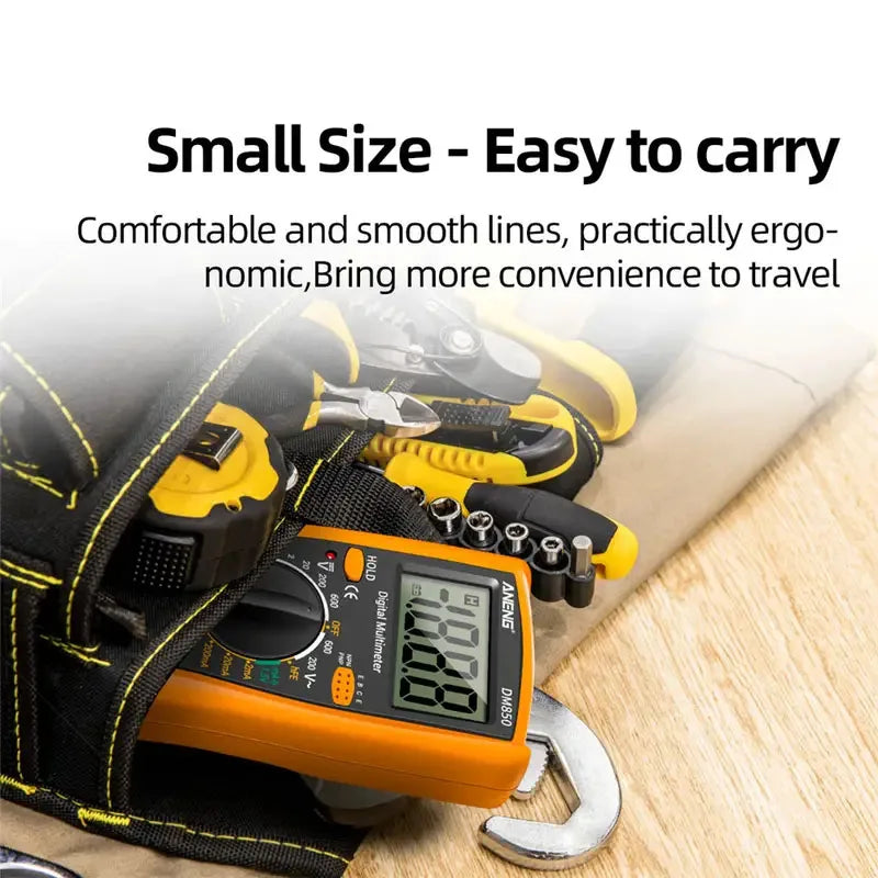 Multimètre numérique professionnel DM850 1999, testeur de tension AC/DC automatique, ampèremètre de courant Ohm, sonde de Test, outil de détection professionnel