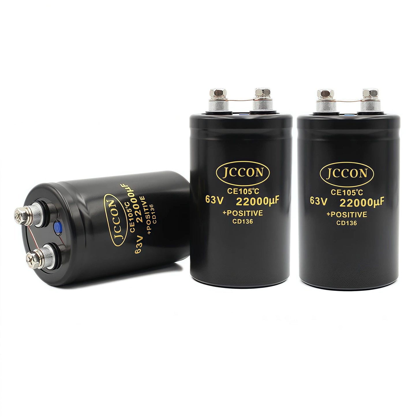 1 pièces 63v 22000uf 63v 47000uf nouveau condensateur à montage sur boulon JCCON adapté aux onduleurs/Machine à souder/grands condensateurs à vis