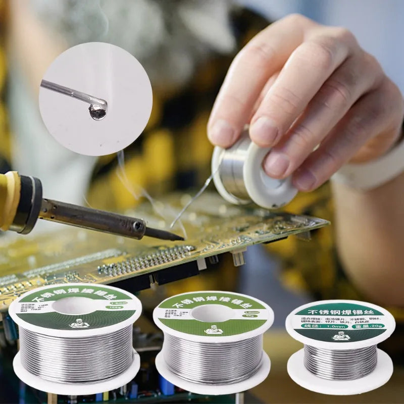 Fils à souder à basse température, 20/500G, faciles à fondre, en acier inoxydable, pour soudure métallique, outils universels de soudage en argent