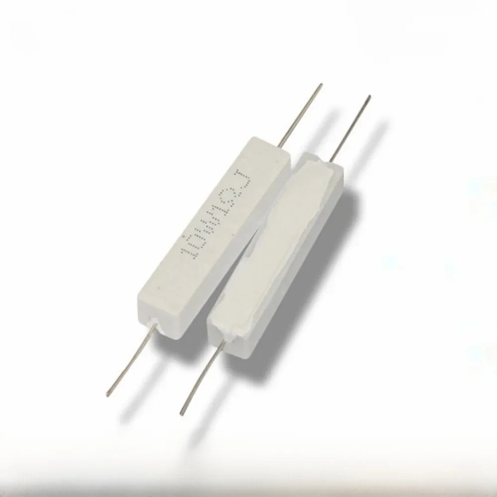 10 pièces, résistance en ciment céramique 10W 5% dans un paquet 0.1R 0.22 0.33 0.5 Ohm 6.8K 0.25R 0.5R 3R 12R 100R 1K 10K résistances Non inductives