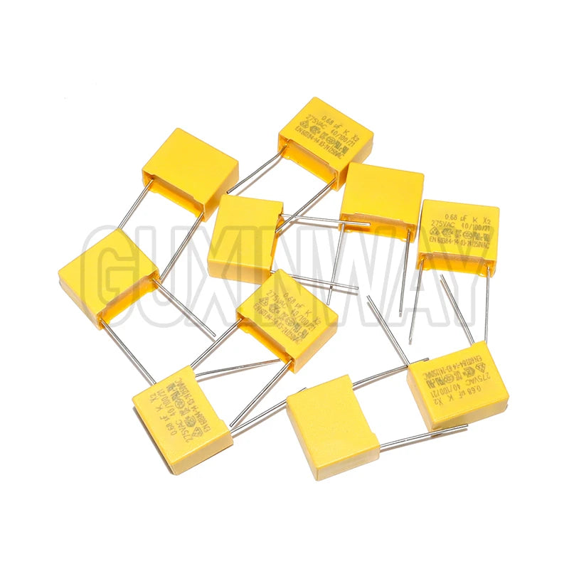 10 pièces X2 condensateur de sécurité 15mm 275VAC 275V 0.022UF 0.047UF 0.1UF 0.15UF 0.22UF 0.33UF 0.47UF 0.68UF 1UF film de polypropylène