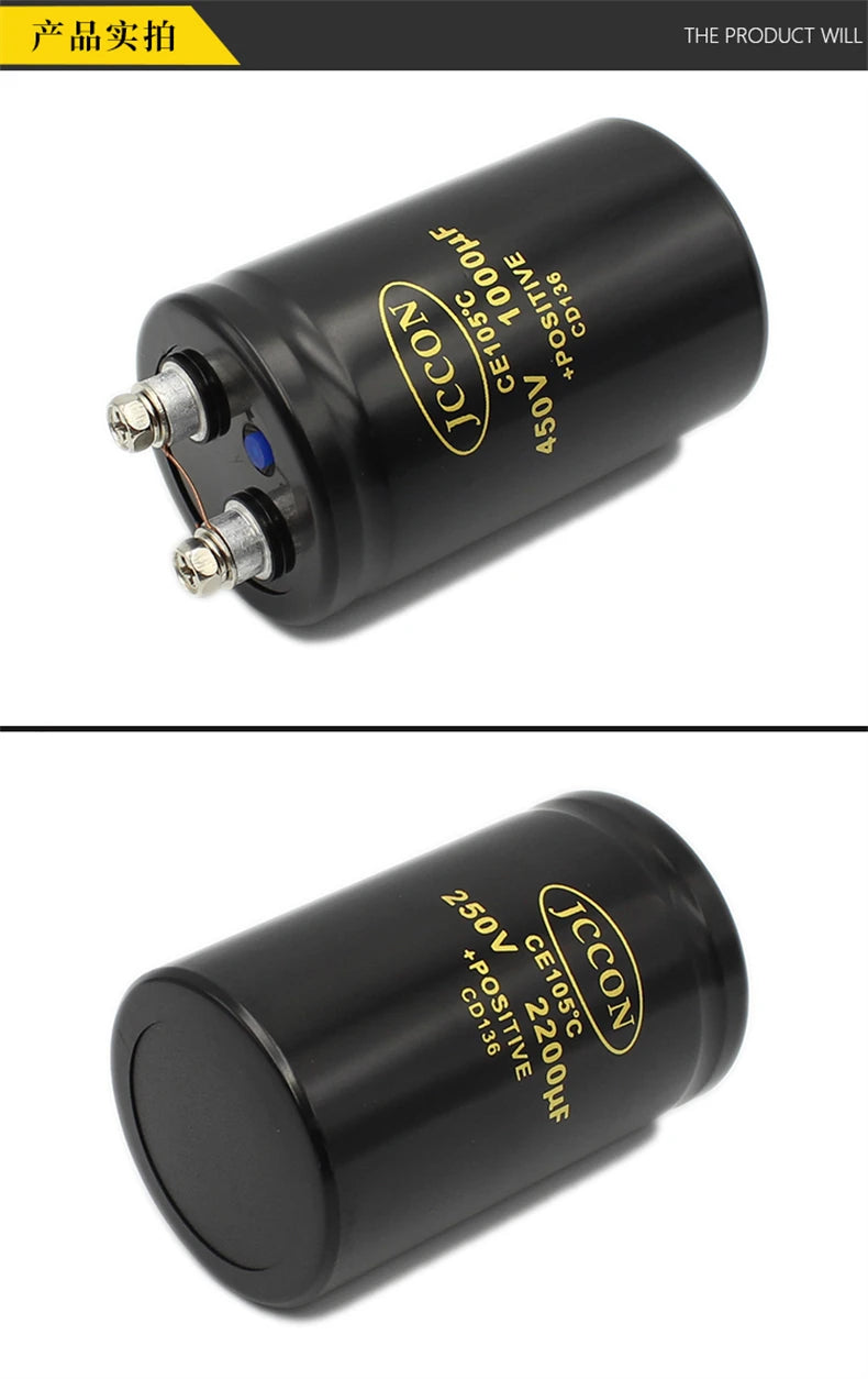 1 pièces 63v 22000uf 63v 47000uf nouveau condensateur à montage sur boulon JCCON adapté aux onduleurs/Machine à souder/grands condensateurs à vis