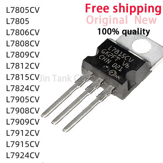 10PCS L7805CV TO220 L7805 TO-220 L7806CV L7808CV L7809CV L7812CV L7815CV L7824CV L7905CV L7908CV L7909CV L7912CV L7915CV L7924CV