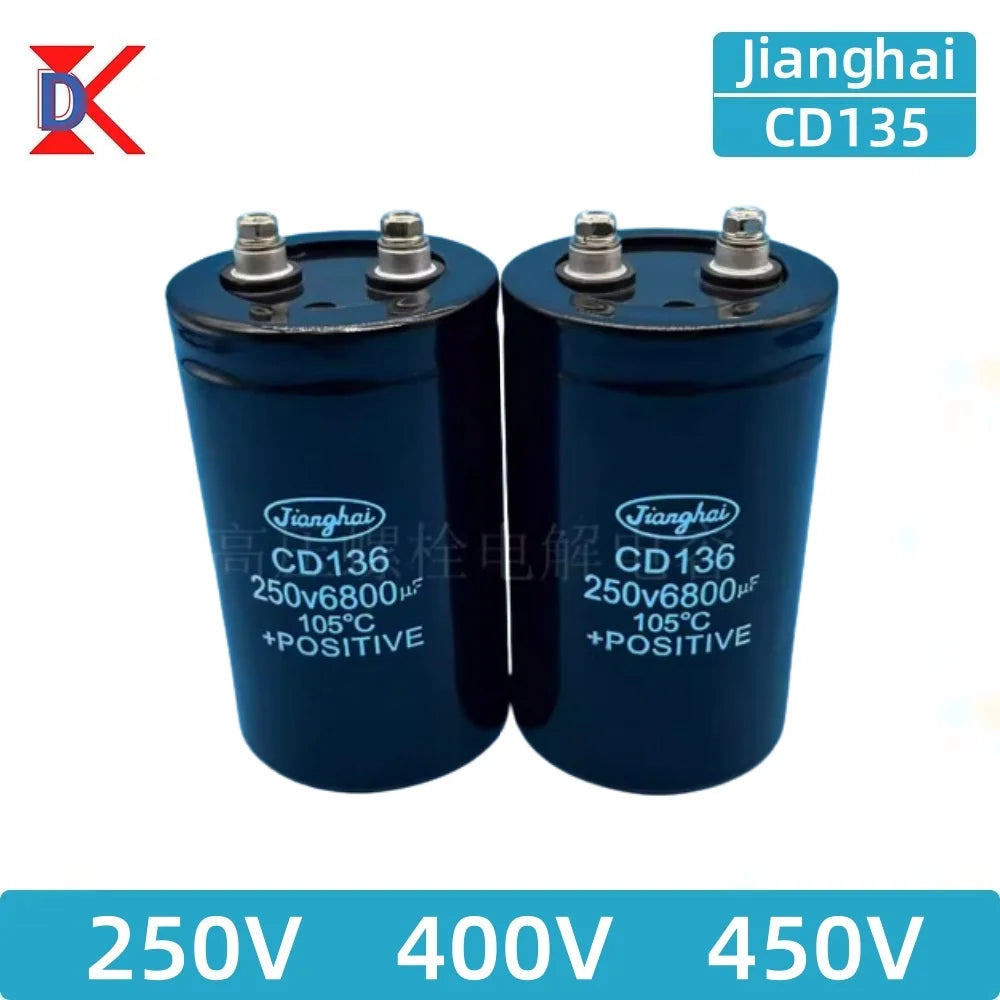 JiangHai-Boulon de puzzles électrolytiques Inverter, 250V, 400V, 450V, 1000UF, 1500UF, 1800UF, 2000UF, 2200UF, 2700UF, 3300UF, 3900UF, 4700UF 5600UF 6800UF 8200UF 10000UF 12000UF 15000UF 22000UF 33000UF