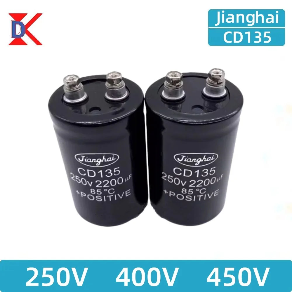 JiangHai-Boulon de puzzles électrolytiques Inverter, 250V, 400V, 450V, 1000UF, 1500UF, 1800UF, 2000UF, 2200UF, 2700UF, 3300UF, 3900UF, 4700UF 5600UF 6800UF 8200UF 10000UF 12000UF 15000UF 22000UF 33000UF