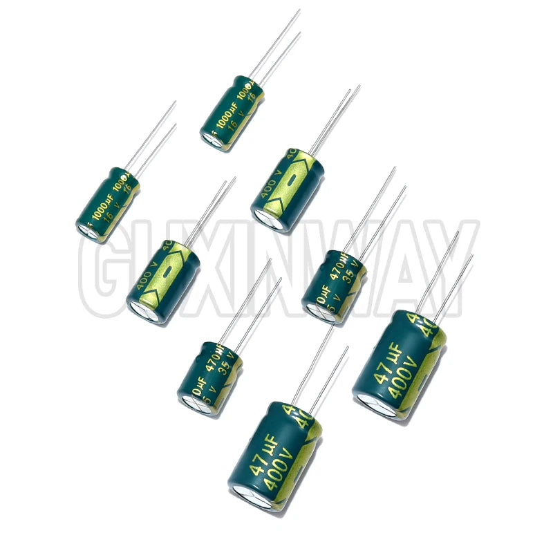 Kit de condensateur électrolytique, assortiment haute fréquence 10v 16v 25v 35v 50v 400v 10uf 100uf 470uf 1000uf