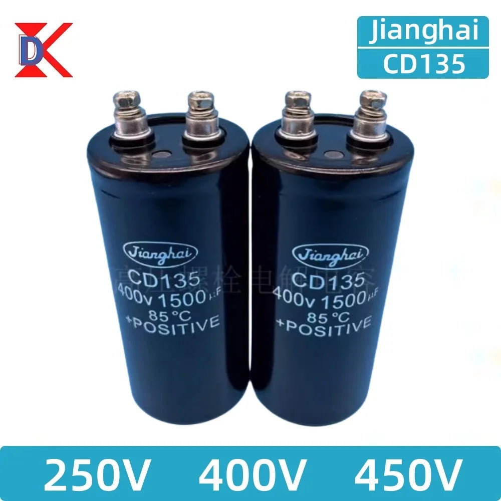 JiangHai-Boulon de puzzles électrolytiques Inverter, 250V, 400V, 450V, 1000UF, 1500UF, 1800UF, 2000UF, 2200UF, 2700UF, 3300UF, 3900UF, 4700UF 5600UF 6800UF 8200UF 10000UF 12000UF 15000UF 22000UF 33000UF