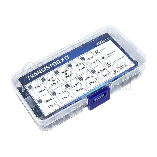 Kit de transistors BJT, 200 pièces, Transistors de puissance bipolaires A1015 BC327 BC337 C1815 S8050 S8850 2N2222 2N2907 2N3904 2N3906 PNP NPN