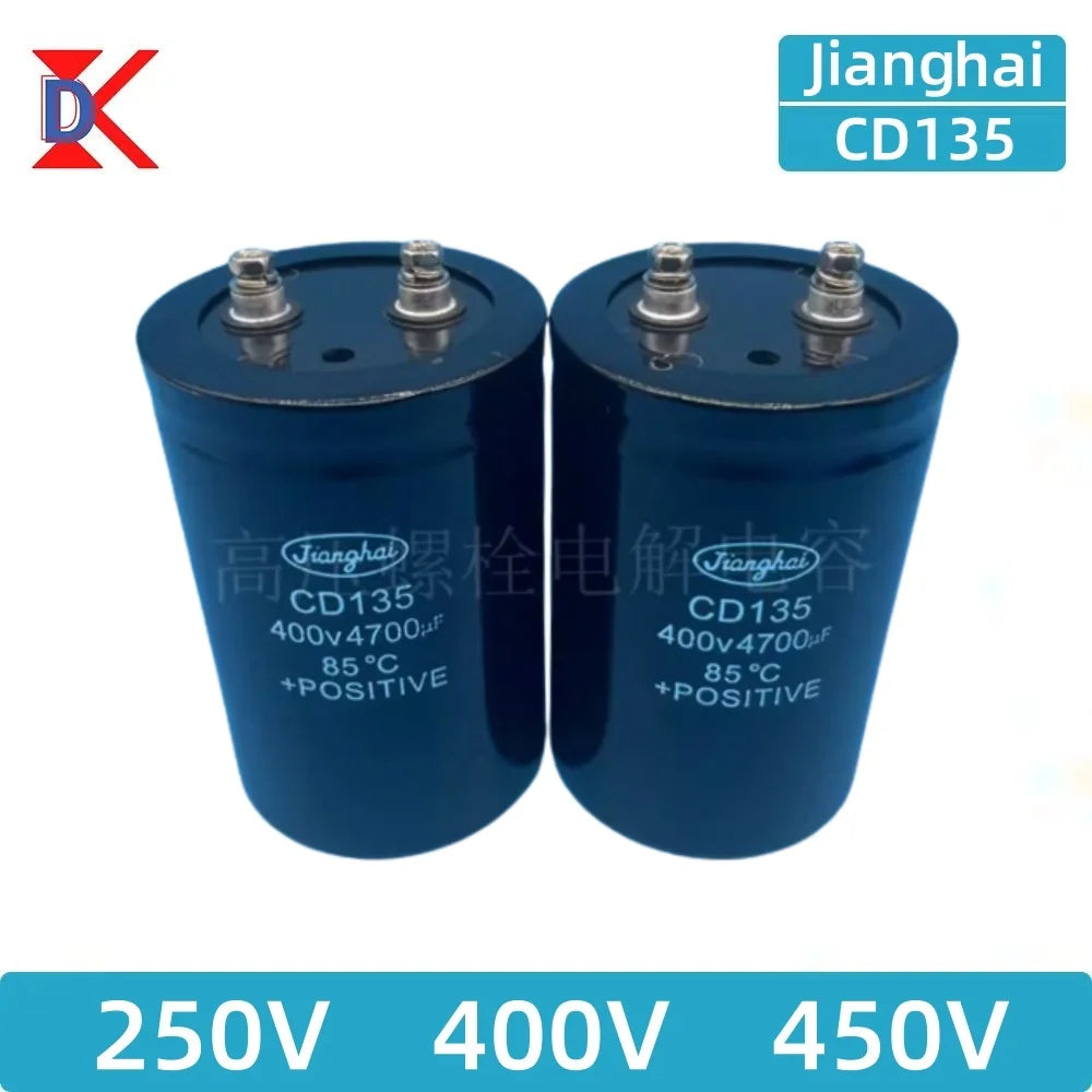JiangHai-Boulon de puzzles électrolytiques Inverter, 250V, 400V, 450V, 1000UF, 1500UF, 1800UF, 2000UF, 2200UF, 2700UF, 3300UF, 3900UF, 4700UF 5600UF 6800UF 8200UF 10000UF 12000UF 15000UF 22000UF 33000UF