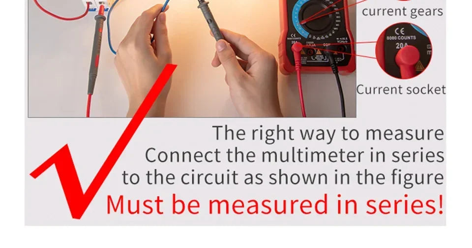 ANENG DT9205A multimètre numérique testeur de Transistor AC/DC compteur de Test électrique NCV professionnel analogique gamme automatique multimètre