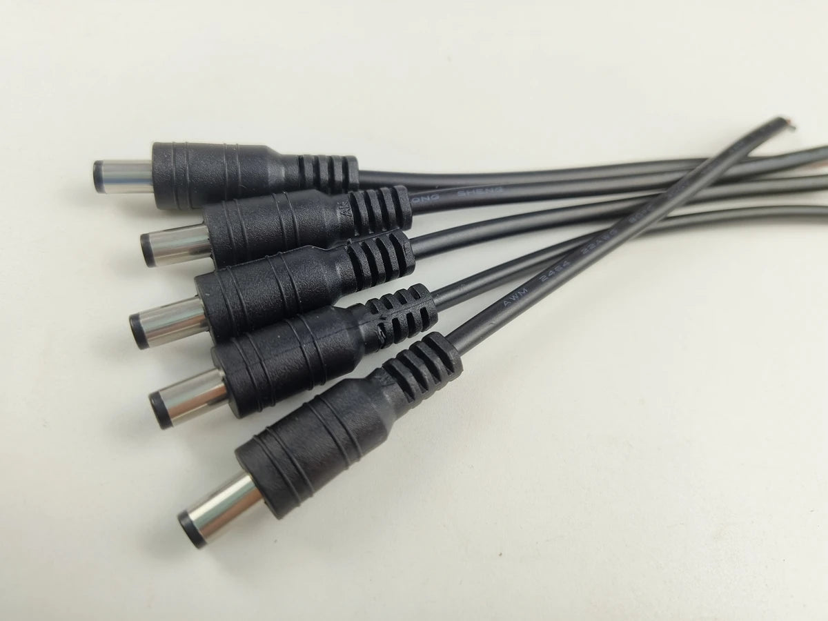 Câble d'Alimentation Mâle et Femelle de 5/10x5.5mm, Connecteur d'Adaptateur Jack pour CCTV, Document Unique 2.1, 3528, Bande Lumineuse LED, 1/5050 Pièces