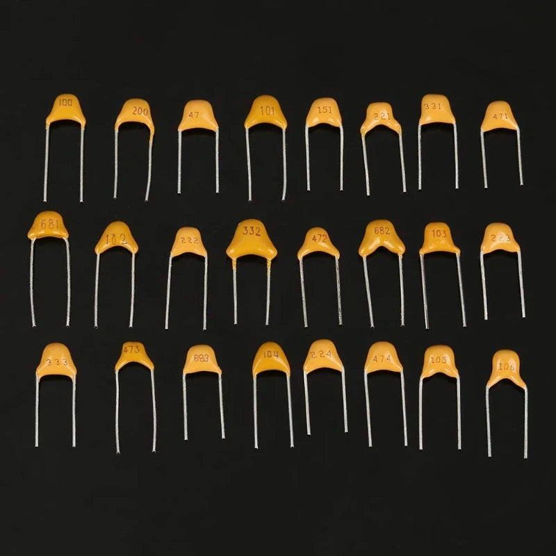 Kit de puzzles en céramique monolithique multicouche, 10pF-10uF, 50V, avec boîte, 24 spécifications, 1200 pièces