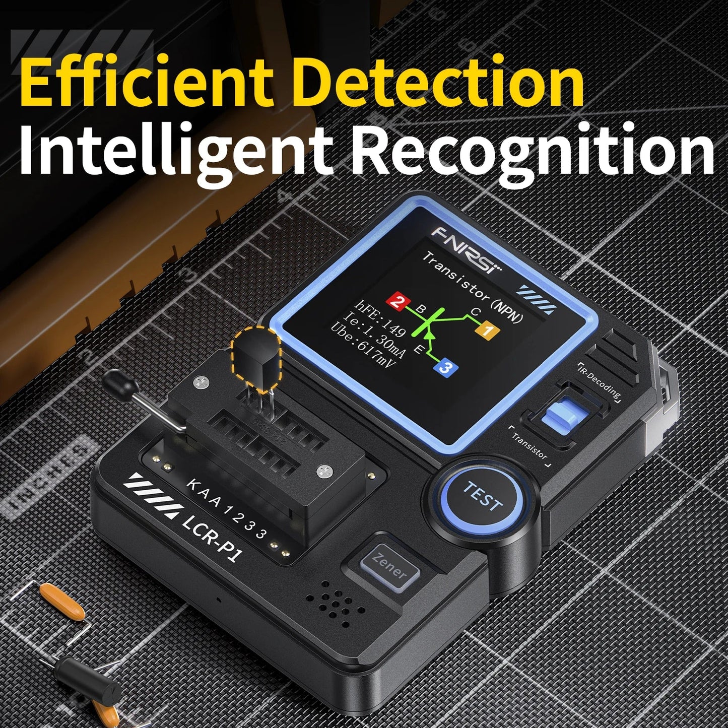 FNIRSI LCR - P1 testeur de Transistor Diode Triode capacité résistance LCR ESR mètre MOSFET NPN PNP SMD testeur multifonction - electronique val - alain