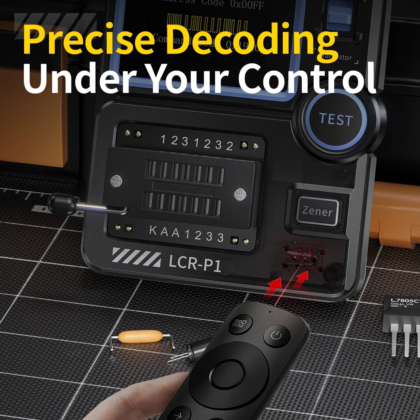 FNIRSI LCR - P1 testeur de Transistor Diode Triode capacité résistance LCR ESR mètre MOSFET NPN PNP SMD testeur multifonction - electronique val - alain