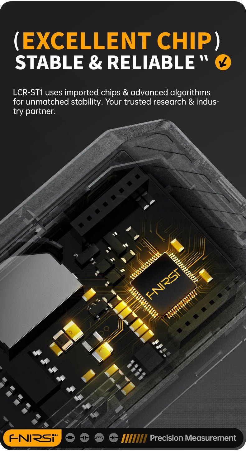 FNIRSI LCR - ST1 Mini pince à épiler intelligente LCR SMD ESR testeur résistance capacité Inductance continuité Diode Test outils de mesure - electronique val - alain